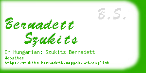 bernadett szukits business card